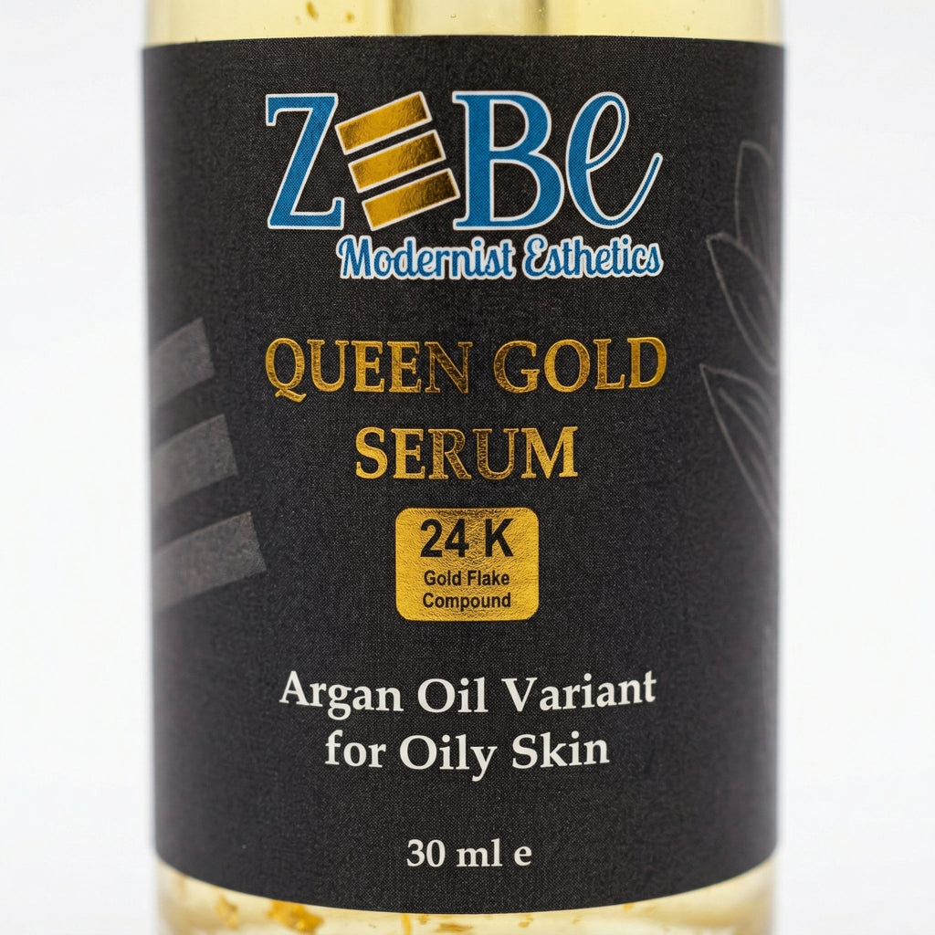 QUEEN GOLD SERUM with Argan Oil (24K Gold Meets Argan Oil. The Glow Your Skin Deserves)