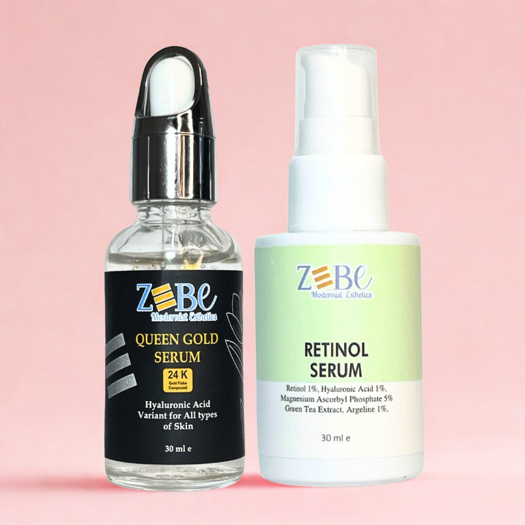 Retinol Serum + Queen Gold Serum (Repair & Glow Combo)