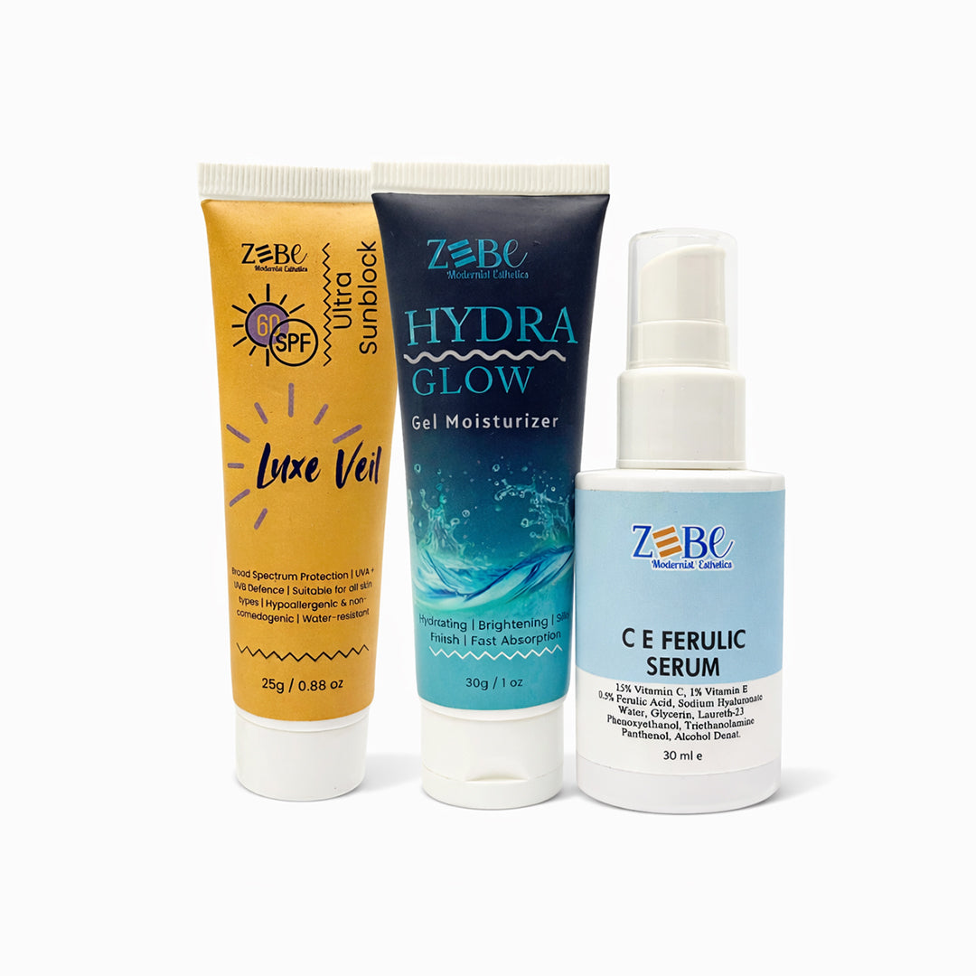 Glow Shield Trio (Vitamin C, Moisturizer & SPF)