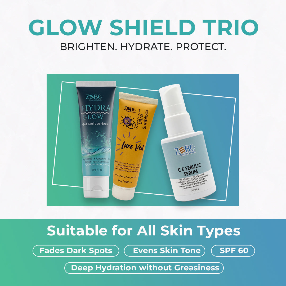 Glow Shield Trio (Vitamin C, Moisturizer & SPF)
