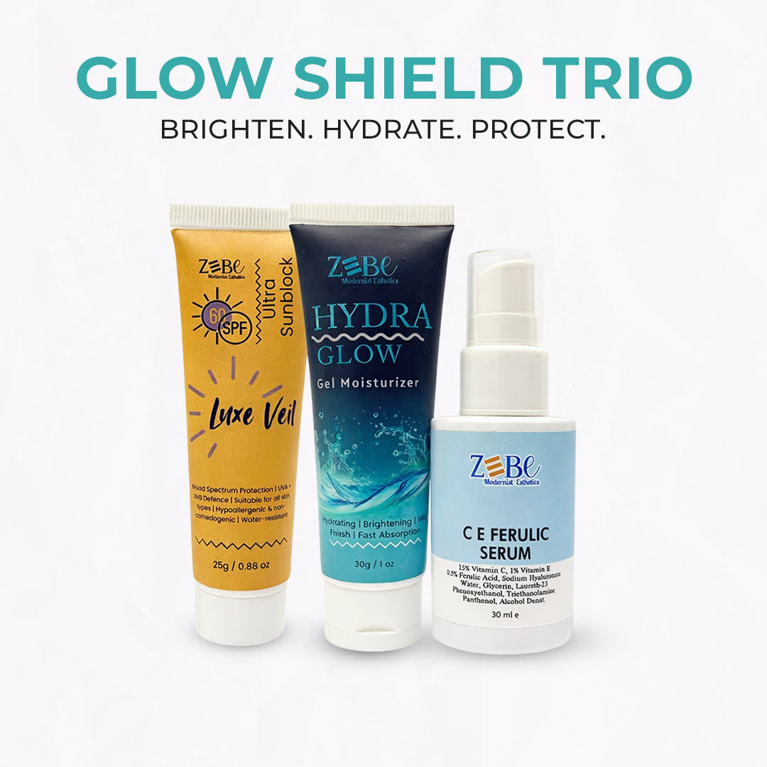 Glow Shield Trio (Vitamin C, Moisturizer & SPF)